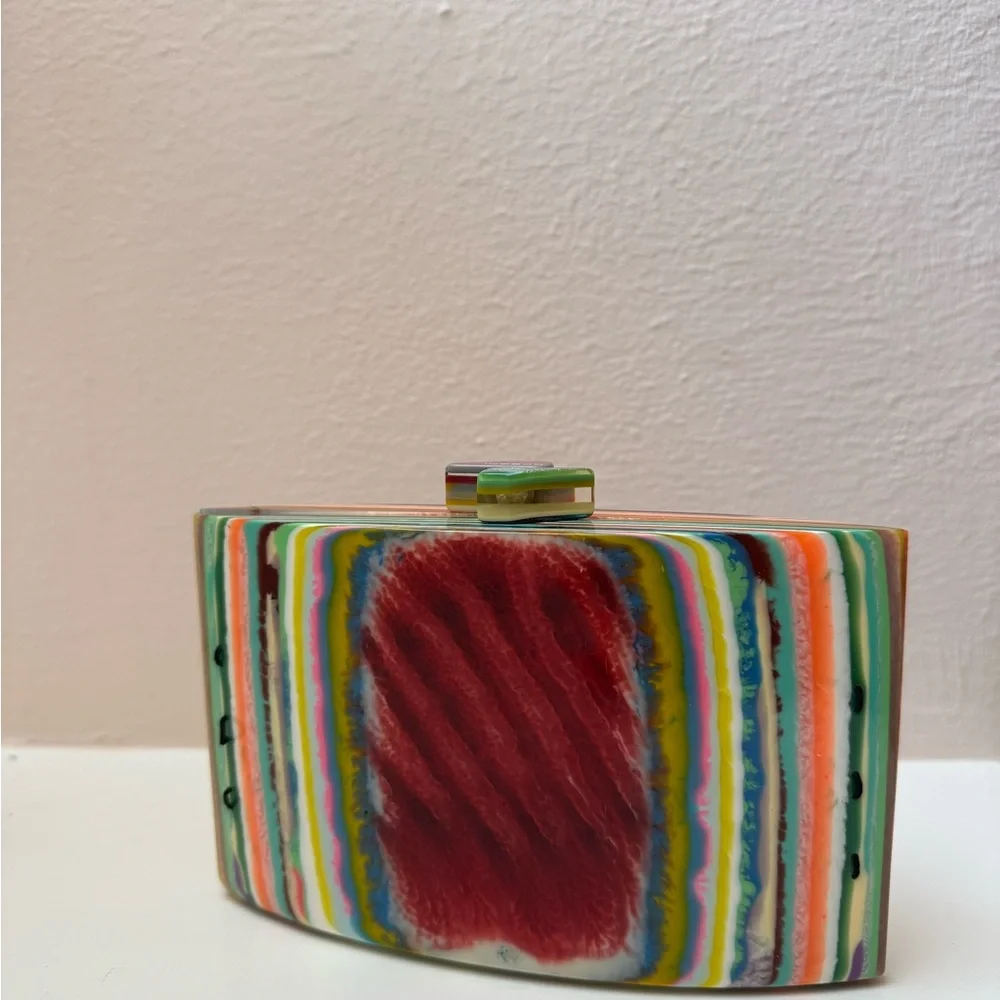 Sobral Pop Art Unique Colorful Striped Clutch - Picture 2 of 6